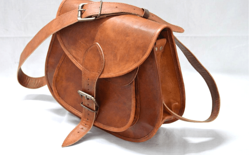 Craftshades – 9.11 Inch Crossbody Handcrafted Small Goat Leather Sling Bag for Women