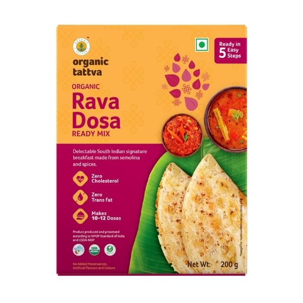 Organic Tattva Rava Dosa Ready Mix - 200 gms