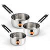 Kraft Stainless Steel Saucepan Combo Set of 3-1, 1.4 and 1.8 Litre