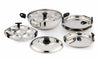 Pigeon Regal Plus Capsulated Bottom Multi Kadai with Idly, Steamer & Dhokla Plates