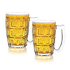 CELLO Executive Glass Beer Mug with Handle Set of 2 Pcs, 400 ml