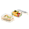 CELLO Steel-O Fresh Rectangle Toughened Glass Container 370ml, White