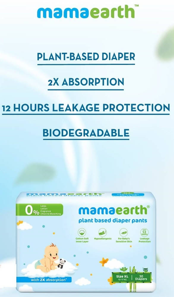 Mamaearth Plant Based Diaper Pants for Babies - Pack of 30