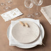 USHA SHRIRAM Ceramic Full Dinner Plate 10 inch Single White with Dots Microwave Safe Chip Resistant