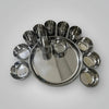 USHA SHRIRAM Stainless Steel Plate Set 29cm 6pcs Heavy Gauge Deep Base Glossy Finish Durable Stackable