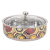 UMAI Double Walled Insulated Serving Casserole 1.5L Stainless Steel Hotpot Glass Lid Coaster