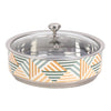 UMAI Double Walled Insulated Serving Casserole 1.5L 304 Stainless Steel Glass Lid Coaster Variant 2