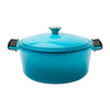 UMAI Cast Iron Dutch Oven 3.5L Biryani Handi Heavy Bottom Induction Rice Pot Silicon Sleeve Blue