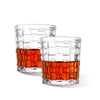 UMAI Whiskey Glasses Set of 2 (270ml) | Lead Free | Heavy Bottom | Crystal Design