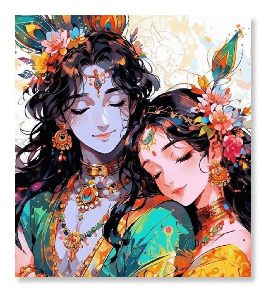 Paint Waint The Essence of Divine Love Radha Krishna - DesiPick