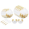 Melamine Dinner Set Pack of 20 Floral Design Serves 4 Orange White