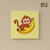 Eazy Arts Monkey Higging Banana PBN Kit For Kids