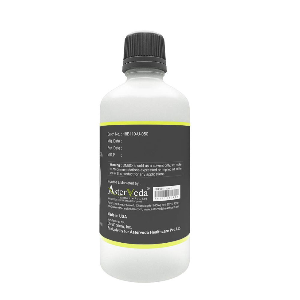 Asterveda DMSO Dimethyl Sulfoxide Pharma Grade 99.995% Pure - 100 ml