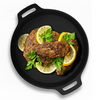 Esspy Pre-Seasoned Cast Iron Fish Fry Pan with Double Handle
