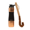 Artarium Hammered Copper Sipper Bottle with Cleaning Brush