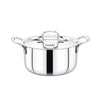 PrayLady Triplus Triply Stainless Steel Stockpot with Lid Multi-Purpose Casserole Biryani Pot Induction Gas