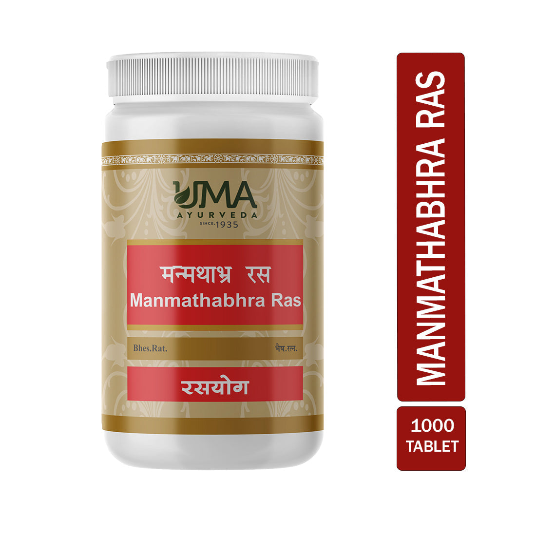 Tabs Man Math Ras Uma Ayurveda Manmathabhra Ras Tabs - DesiPick