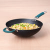 The Indus Valley 100% Pure Sheet Iron Wok with Silicone Handle 4L 30cm