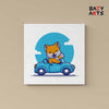 Eazy Arts Cat Driving Car Paint By Numbers Kit For Kids