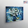 Eazy Arts White Flowers Pot Paint By Numbers kit