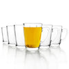 Cello Caroline Glass Tea Cup with Elegant Design 160ml, Set of 6 Clear