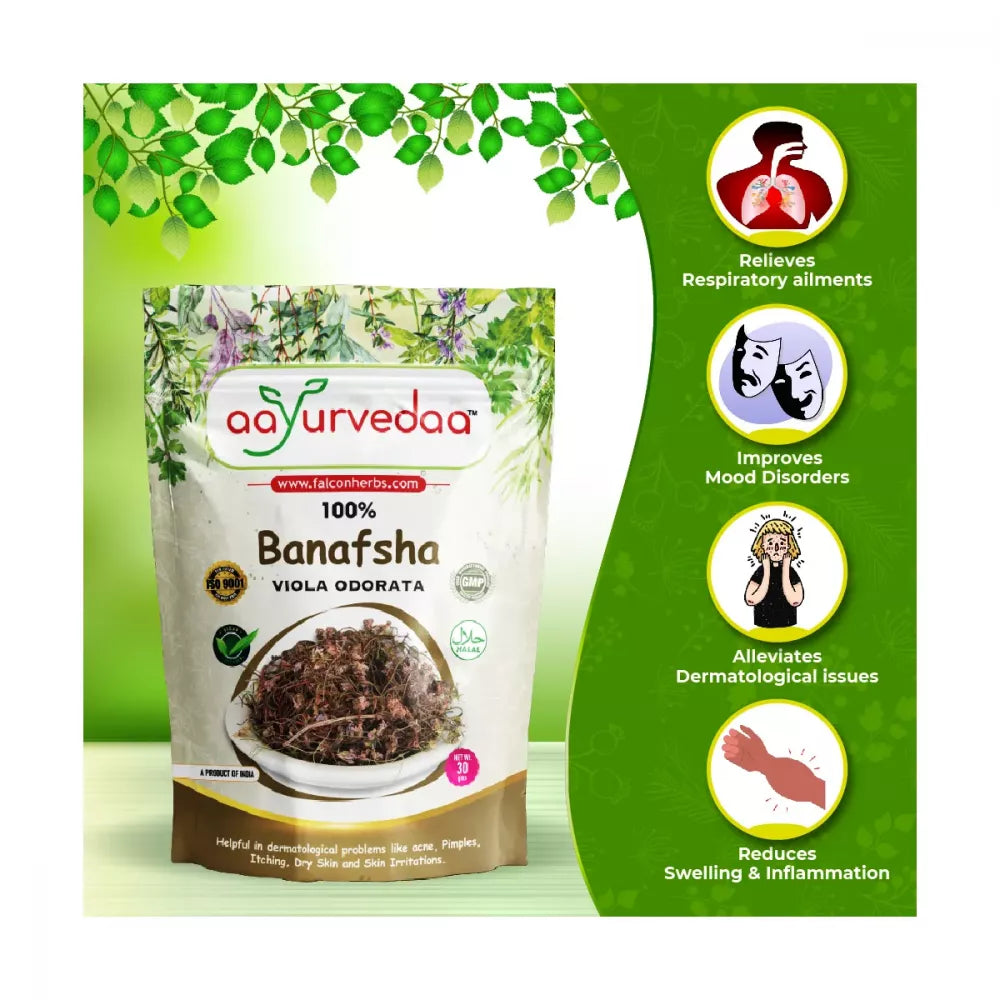 Banafsa Aayurvedaa Banafsha Viola Odorata - 30 gms - DesiPick