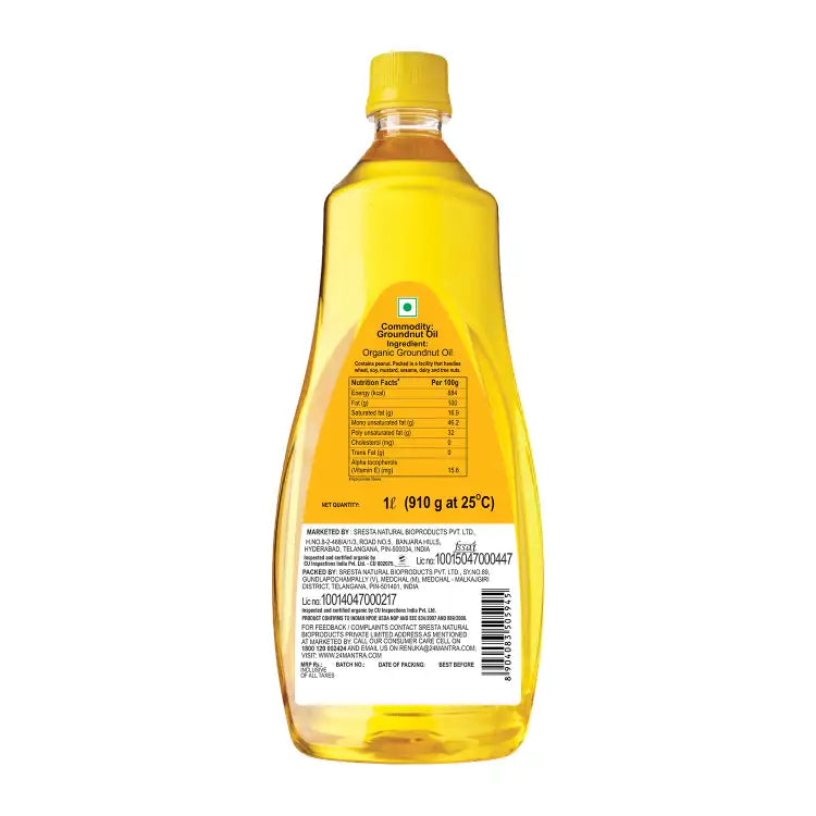 24 Mantra Organic Groundnut Oil - 1L