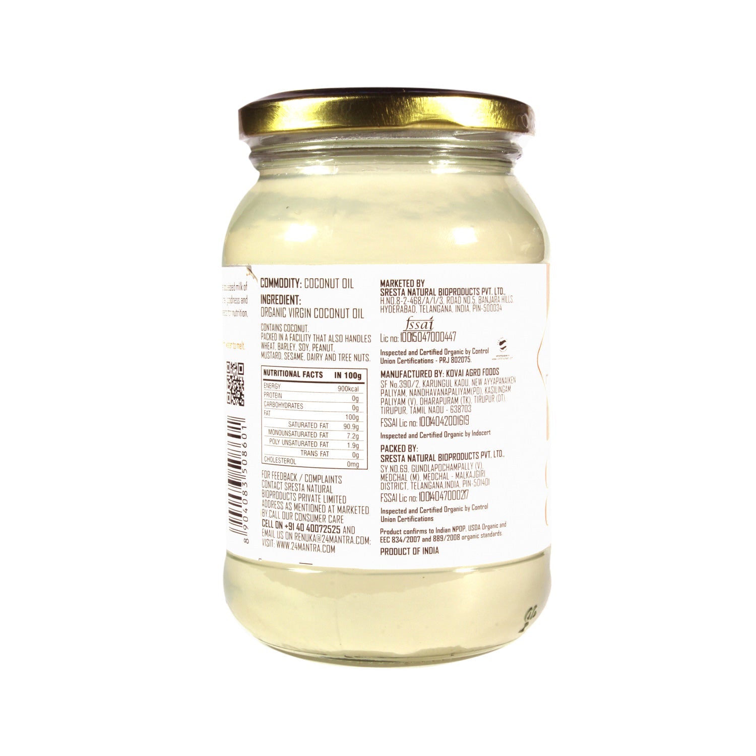 24Mantra Organic Virgin Coconut Oil-500ml