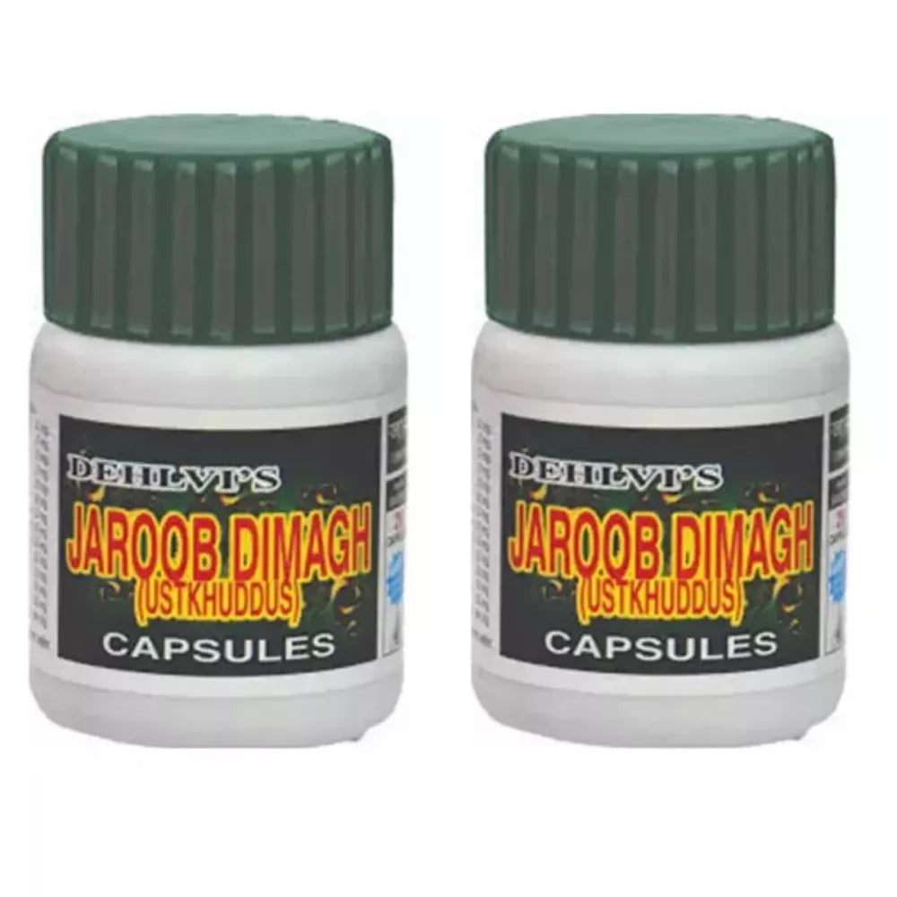 Dehlvi Jaroob Dimagh Capsules - 26 Caps (Pack of 2) - DesiPick