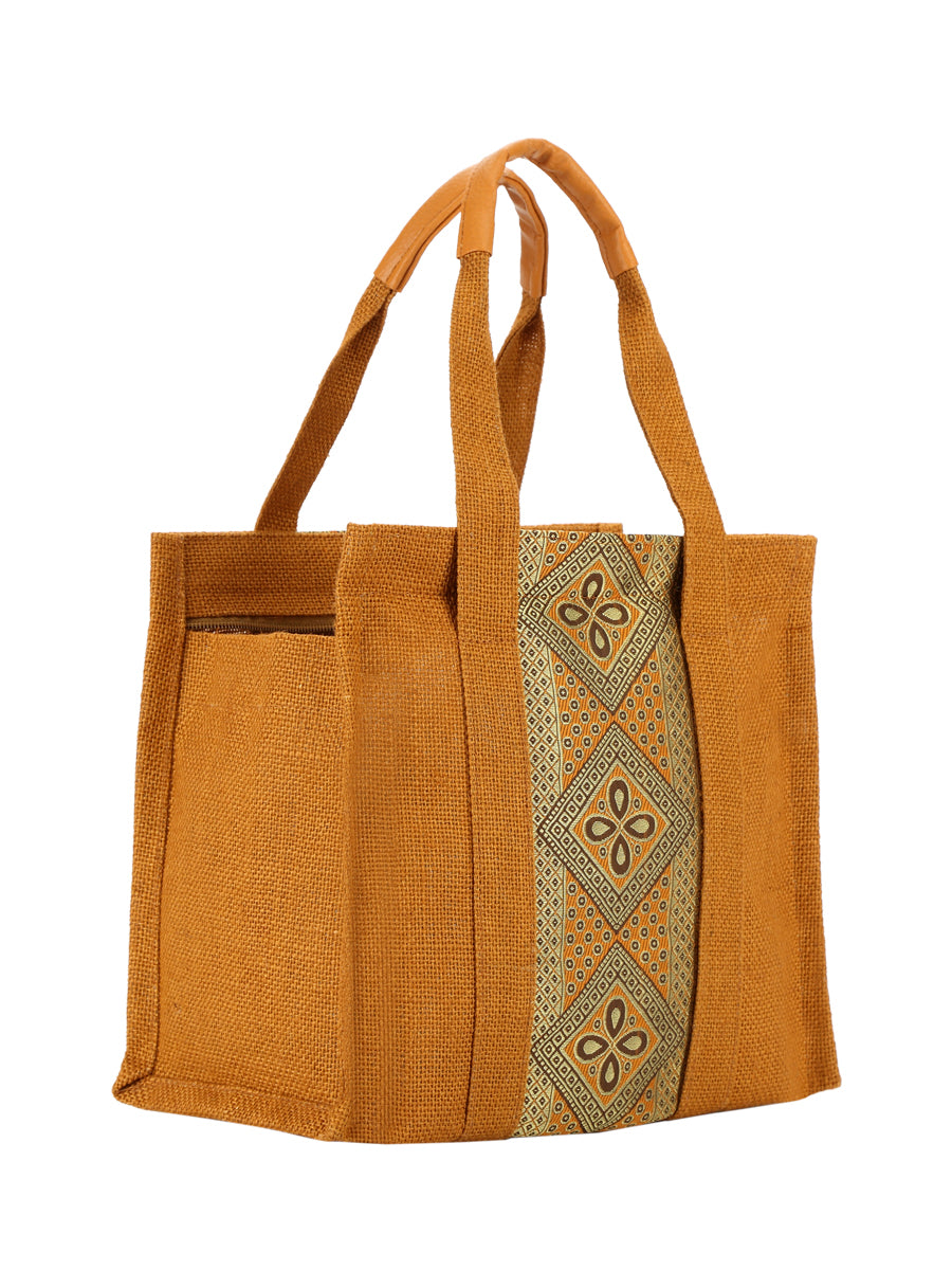 Jute Cottage Vertical Lace Zipper Lunch Bag
