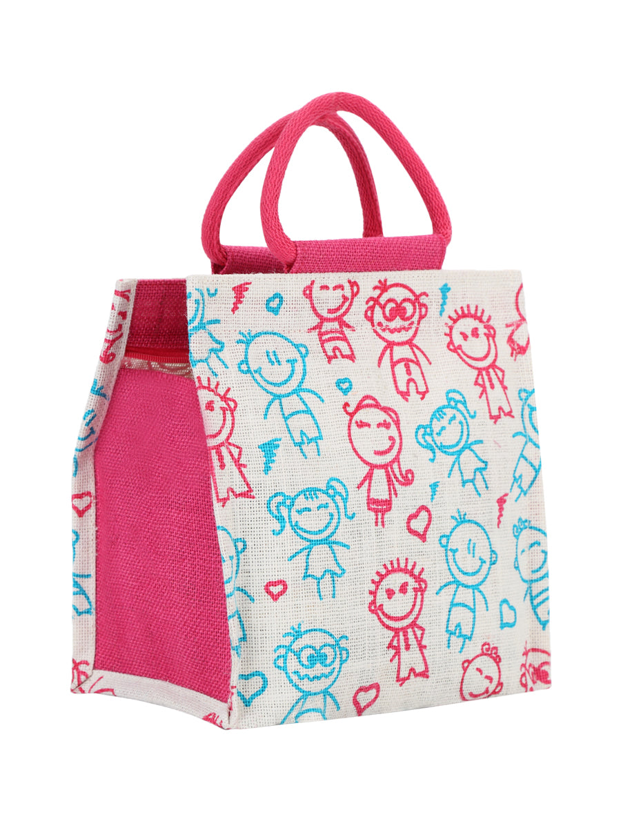 Jute Cottage Children Print Zipper Lunch