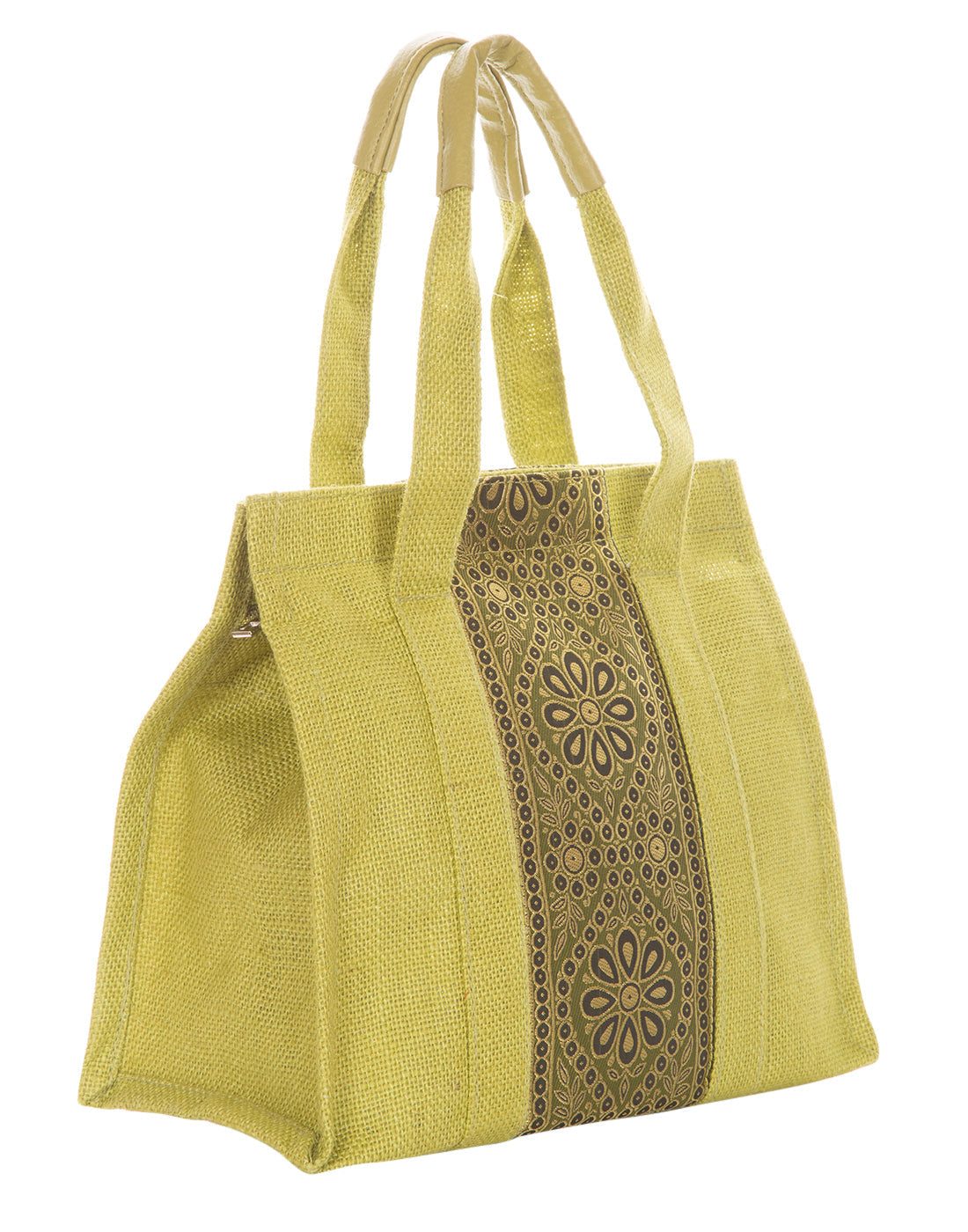 Jute Cottage Vertical Lace Zipper Lunch Bag