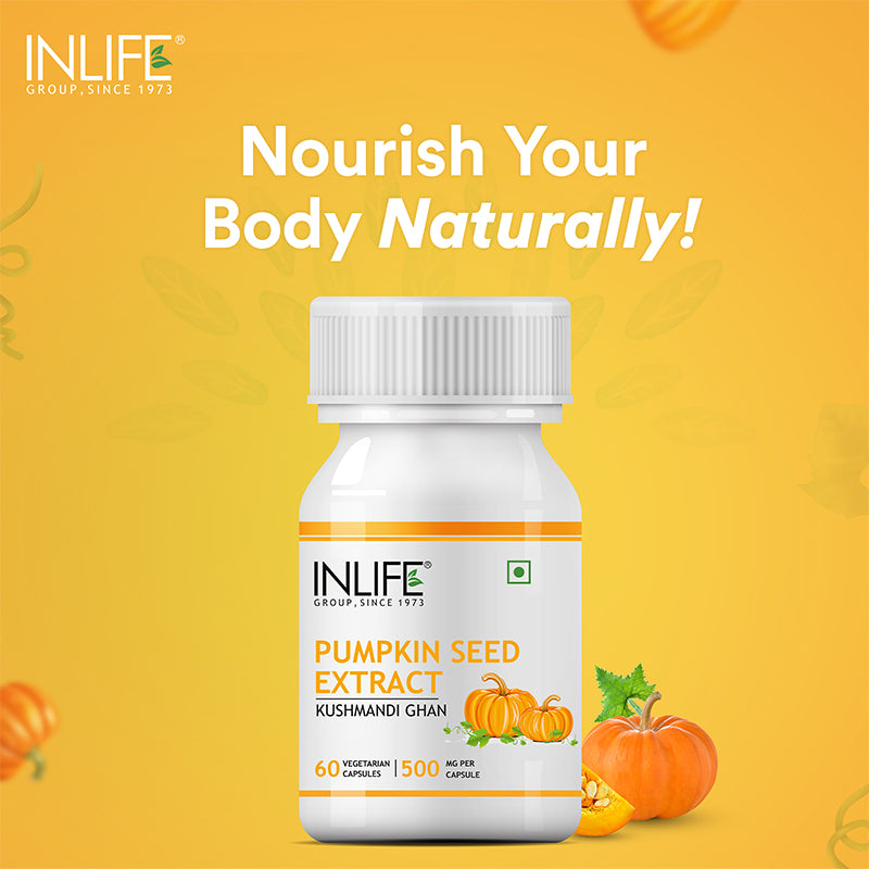 INLIFE Pumpkin Seed Extract Supplement 500 mg - 60 tabs