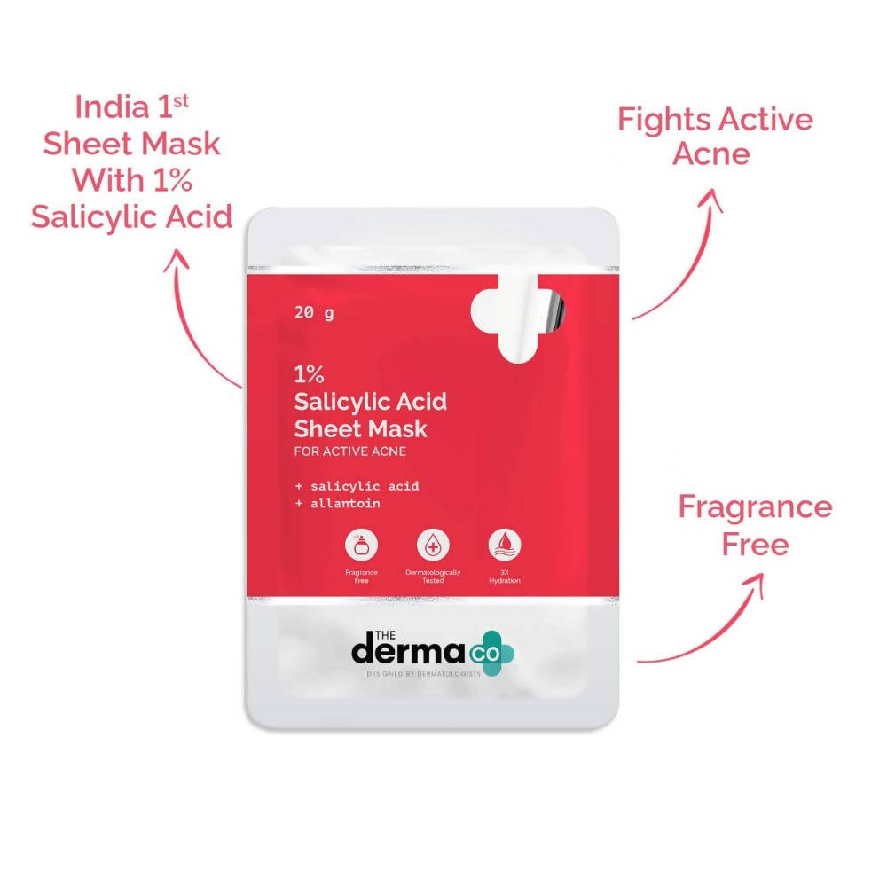 The Derma Co 1% Salicylic Acid Sheet Mask - 20 gms
