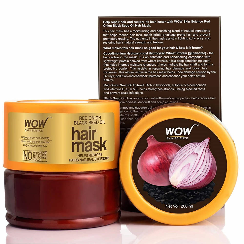 Wow Skin Science Red Onion Black Seed Oil Hair Mask - 200 ml