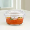 Borosil Larah Everyday Klip N Store Round Glass Container 240ml