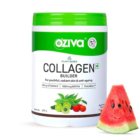 OZiva Vegan Collagen Builder Berry Orange & Watermelon & Guava Glow