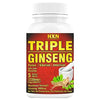 HXN Ginseng Capsules For Men, Triple Strength With Panax Korean Red Ginseng+ - 60  Capsules