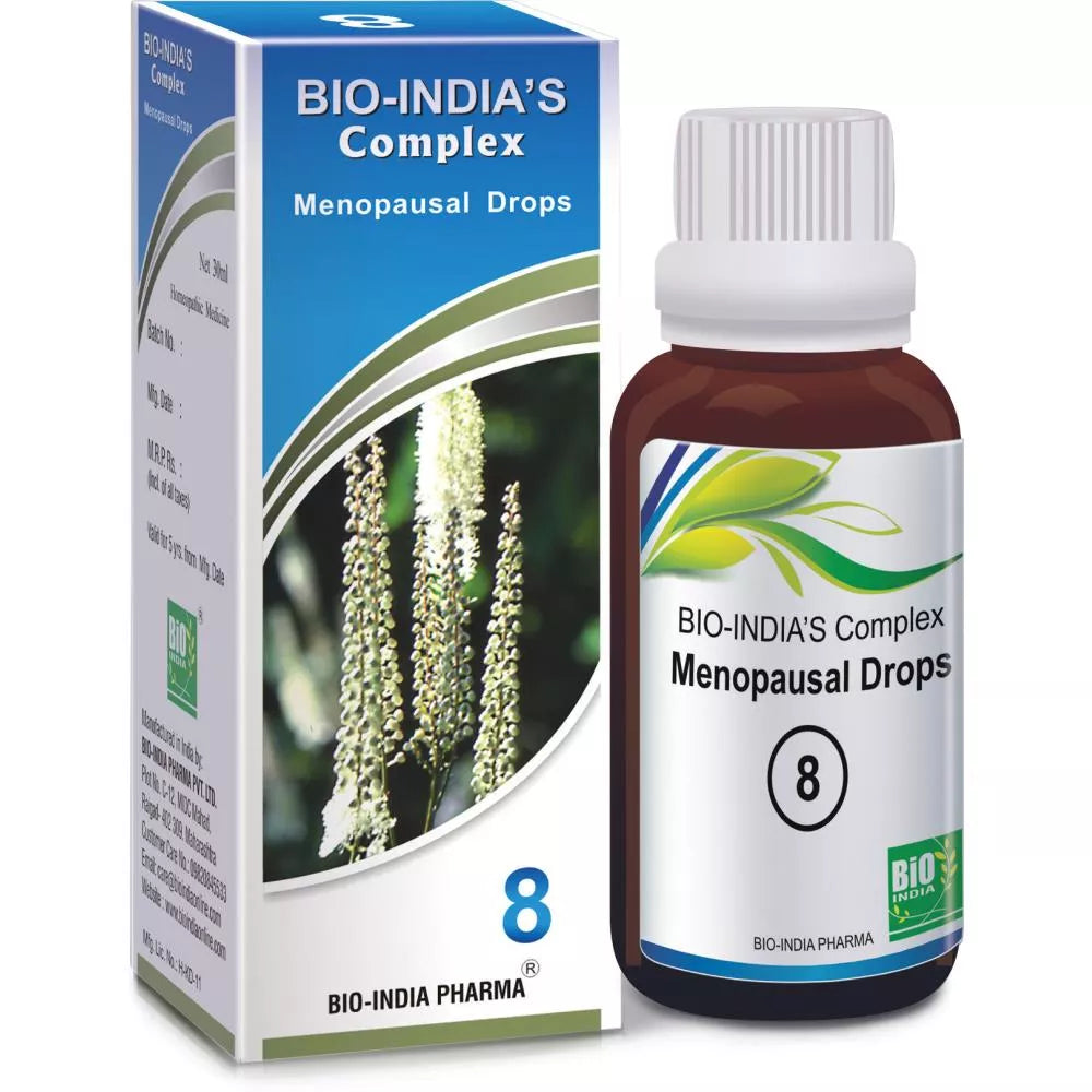 Bio India Complex 8 Menopausal Drop - 30 ml - DesiPick