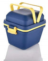 Urbane Home 3-Compartment Plastic Lunch Box | 500ml | Push Lock | Blue | Tiffin