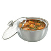 Borosil Stainless Steel Solid Curry Server Bowl | 500 Ml | 1 Piece | Silver