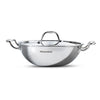 Bergner Argent Triply Stainless Steel 36 Cm Kadai With Stainless Steel Lid