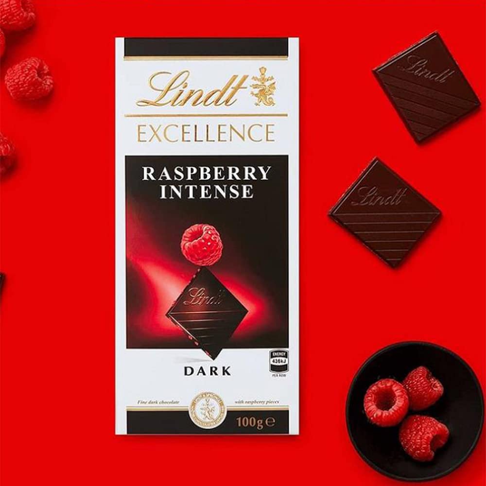 Excellence Raspberry Intense Lindt Excellence Raspberry Intense Dark Chocolate - 100 gms - DesiPick