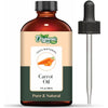Organic Zing Carrot (Daucus Carota) Oil | Carrier Oil for Skincare, Hair Care and Massage - 118 ml