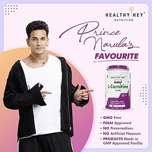 Healthyhey Acetyl L-Carnitine (ALCAR)-60 Veg Capsules