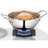 Borosil Stainless Steel Kadhai With Lid | Induction Friendly | Impact Bonded Tri-ply Bottom | 1.8 Litres | 20 Cm