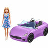 Barbie Doll and Purple Convertible Toy Car Playset