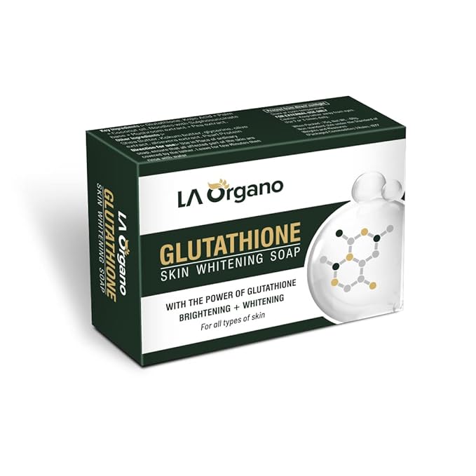 La Organo Glutathione Skin Whitening Soap for Brightening & Whitening for All Skin Types - 100 Gms