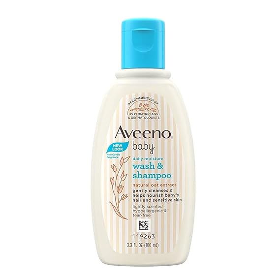 Aveeno Baby Daily Moisture Wash & Shampoo - 100 ml