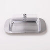 Kuber Industries Steel Butter Dish Box Cheese Storage Keeper Tray Silver